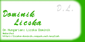 dominik licska business card